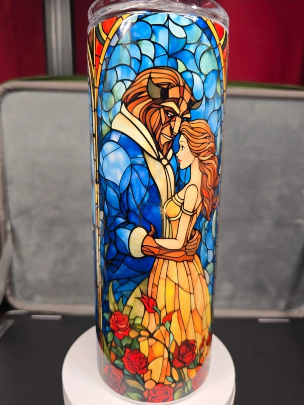 Beauty And The Beast Stained Glass 25oz Tumbler